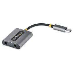 Cavo adattatore Audio Usb C a Jack 3.5mm Grigio 0,7m USBC AUDIO SPLITTER - immagine 1