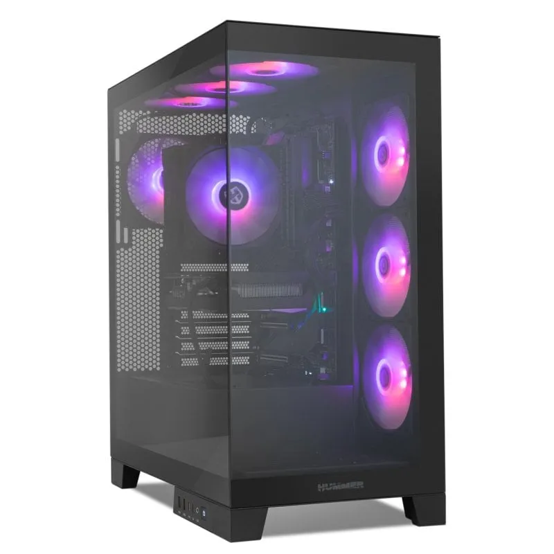 NOX Hummer GLOCK ARGB Mid-tower ATX vetro temperato USB-C nero - immagine 1