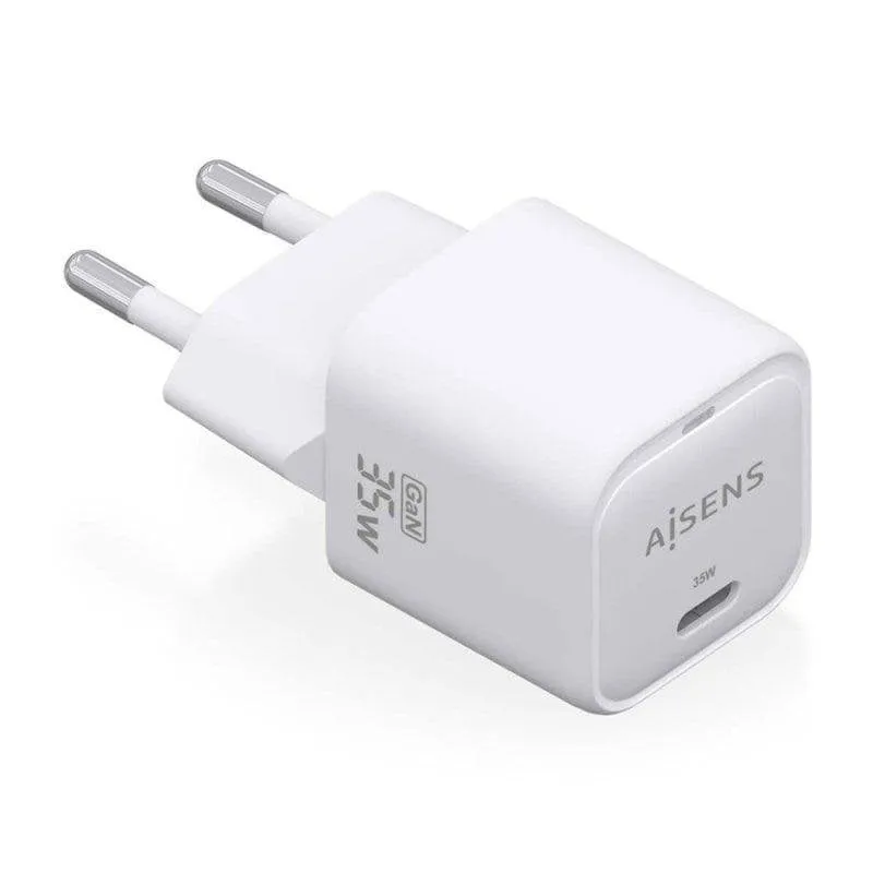 Caricatore Aisens GaN 35W USB-C PD3.0 QC4.0 Bianco Compatto - immagine 1