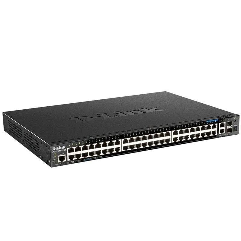 Switch Gestito L3 D-Link DGS-1520-52MP Gigabit POE 1U Nero - immagine 1