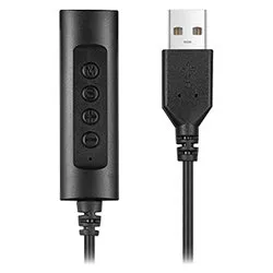 Cavo adattatore Jack a Usb a con Controlli Volume Black 0,8m HHEADA UA - immagine 1