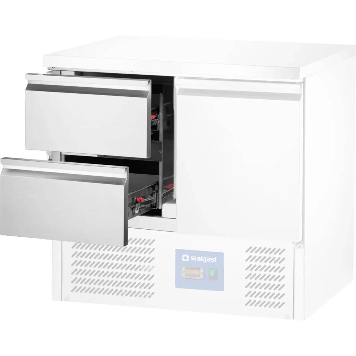Stalgast Blocco cassetti, blocco da 2 per banchi refrigerati con unità di raffreddamento sul lato inferiore; argento - immagine 1
