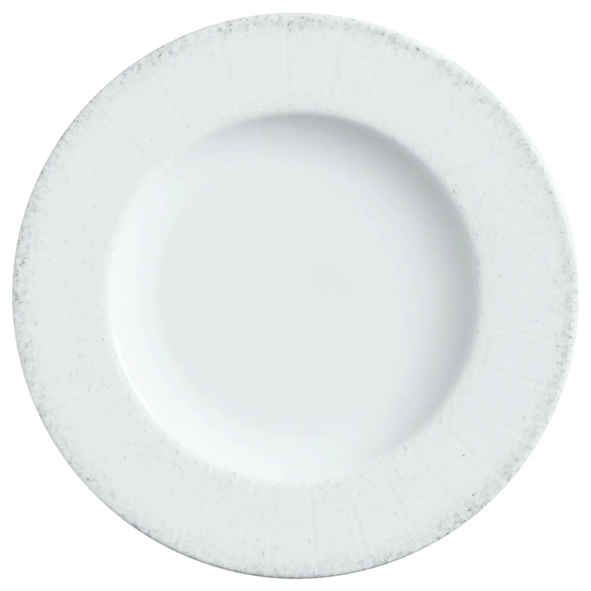 6x VEGA Piatto Caju piano, con bordo; 21 cm (Ø); bianco/grigio; rotonda; 6 pz. / Pacco - immagine 1