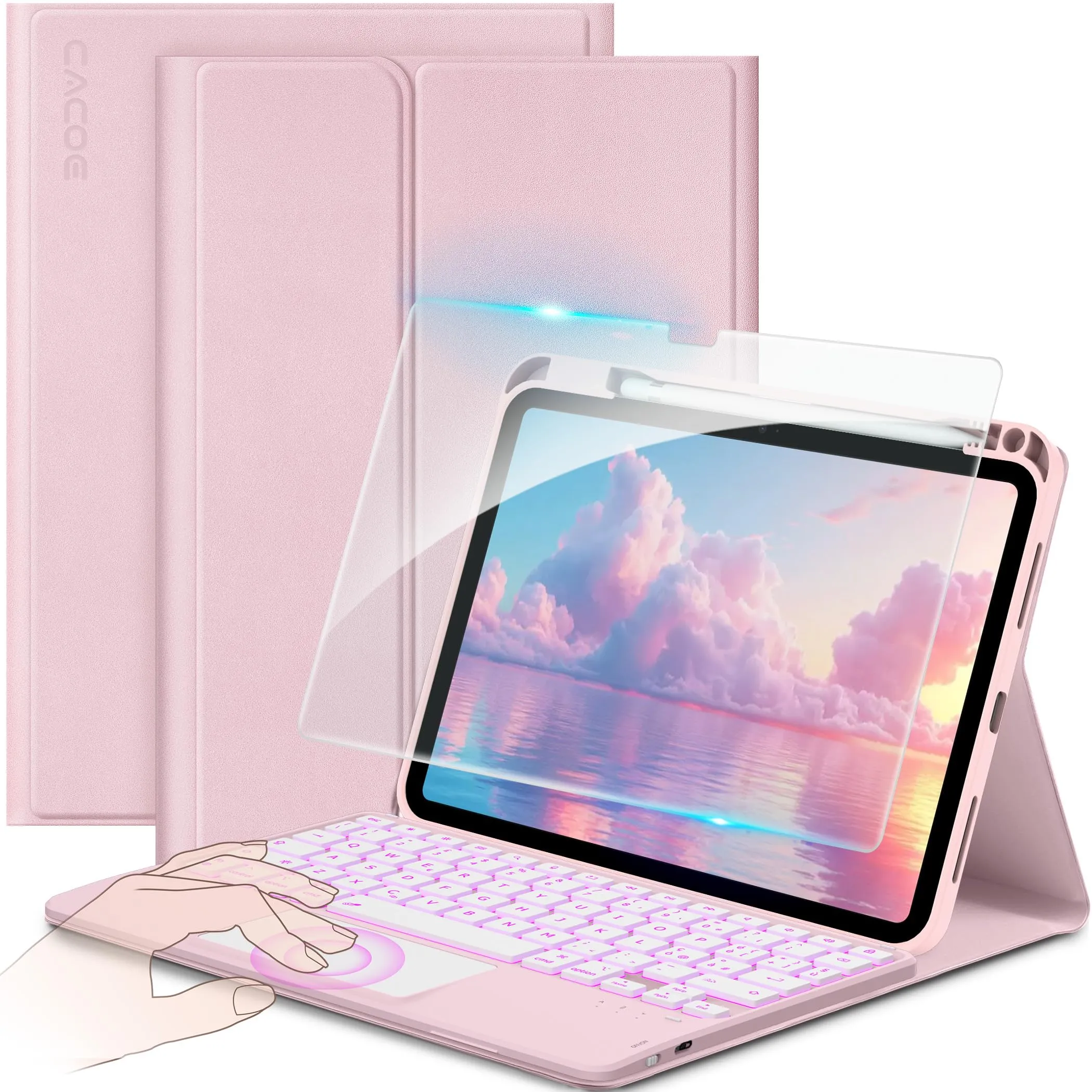 CACOE Cover con Tastiera iPad 11 (A16) 2025 11"/10 Generazione 2022 10.9'' - immagine 1