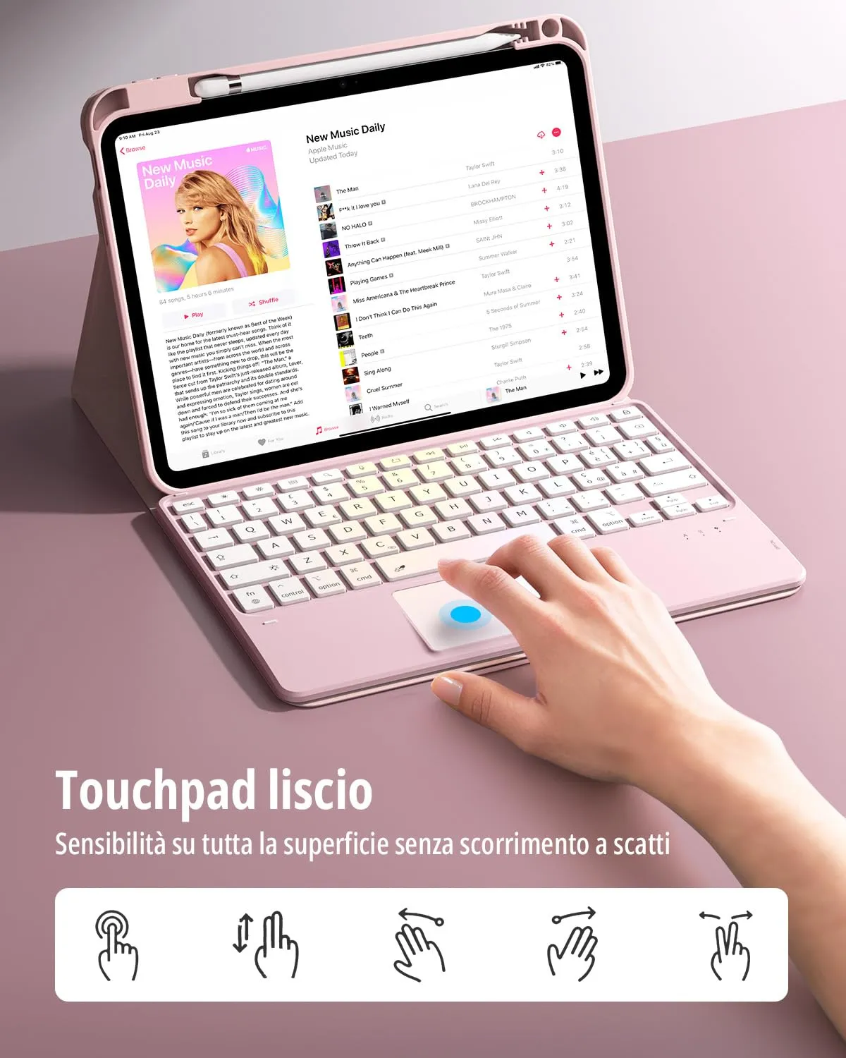CACOE Cover con Tastiera iPad 11 (A16) 2025 11"/10 Generazione 2022 10.9'' - immagine 6