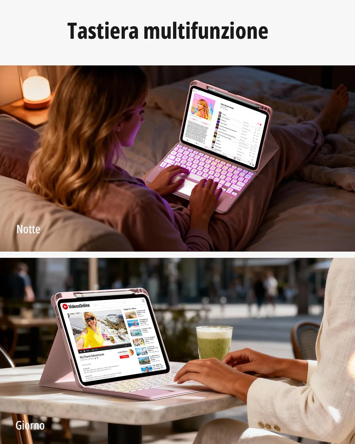 CACOE Cover con Tastiera iPad 11 (A16) 2025 11"/10 Generazione 2022 10.9'' - immagine 8