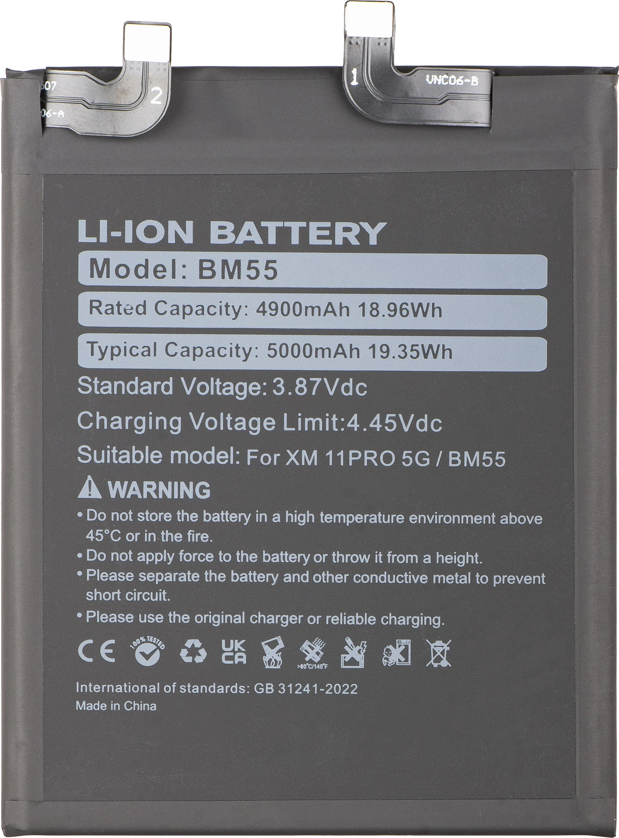 Batteria per Xiaomi Mi 11 Ultra, BM55 - immagine 1