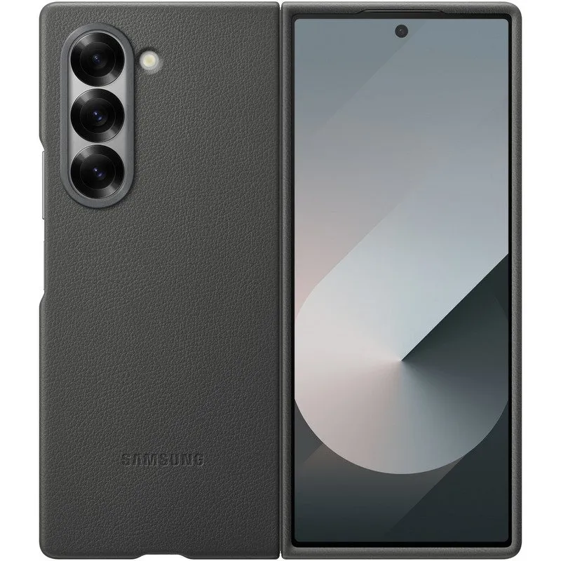 Custodia in ecopelle Samsung Custodia in pelle vegana grigia per Galaxy Z Fold6 - immagine 1