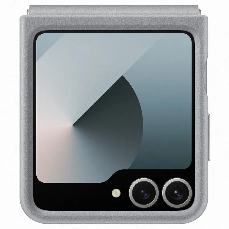 Custodia in ecopelle vegana Samsung Flap grigia per Galaxy Z Flip6 - immagine 1
