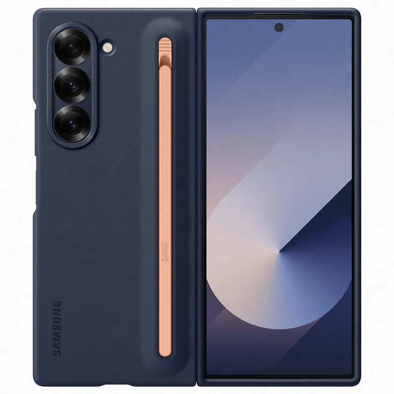 Custodia per Samsung S Pen blu scuro con S Pen rosa per Galaxy Z Fold6 - immagine 1