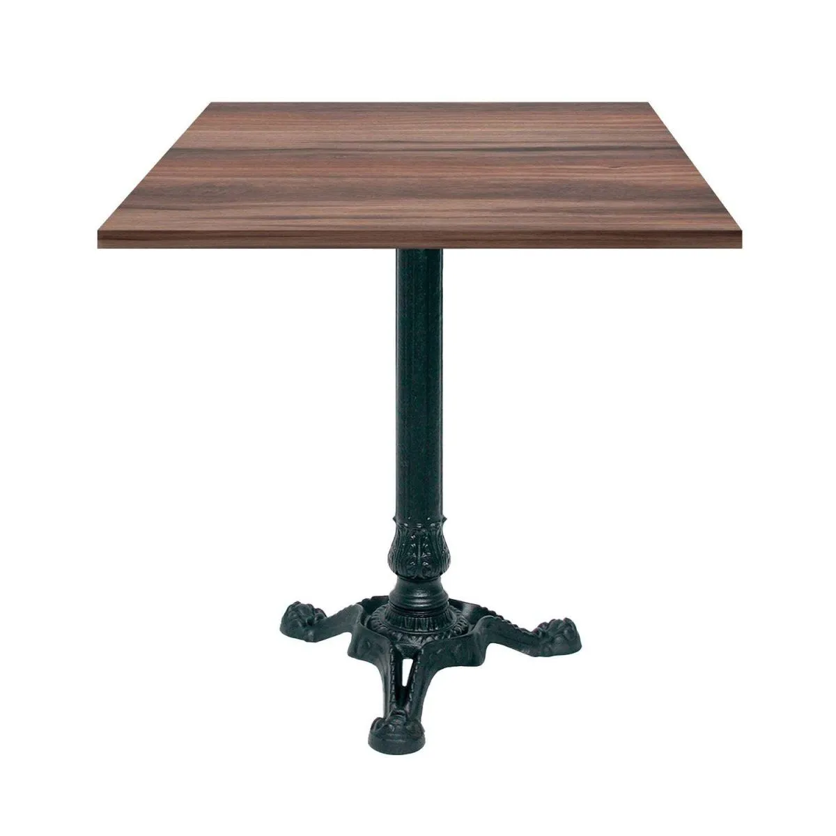 RestooTab Tavolo Bistrot quadrato - laminato pietra & legno; 70x70x75 cm (LxLxH); quercia fumè; struttura nero; quadrata - immagine 1