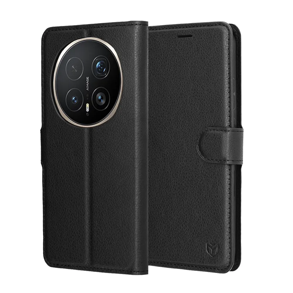 Custodia per Honor Magic8 Pro, Techsuit, Leather Folio, Nera - immagine 1