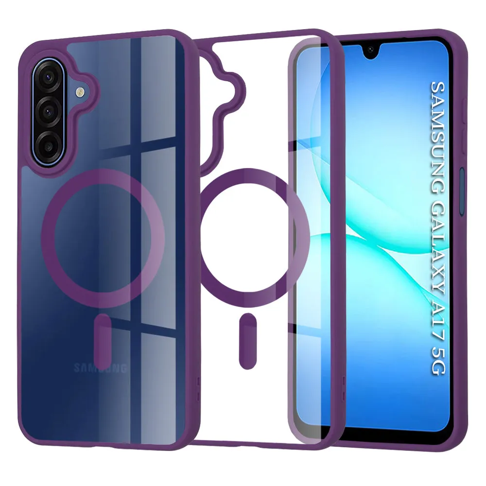 Custodia MagSafe per Samsung Galaxy A18 5G A186 / A18 4G A185 / F17 / M17 / A17 4G A175, Techsuit, Pro, Viola - immagine 1