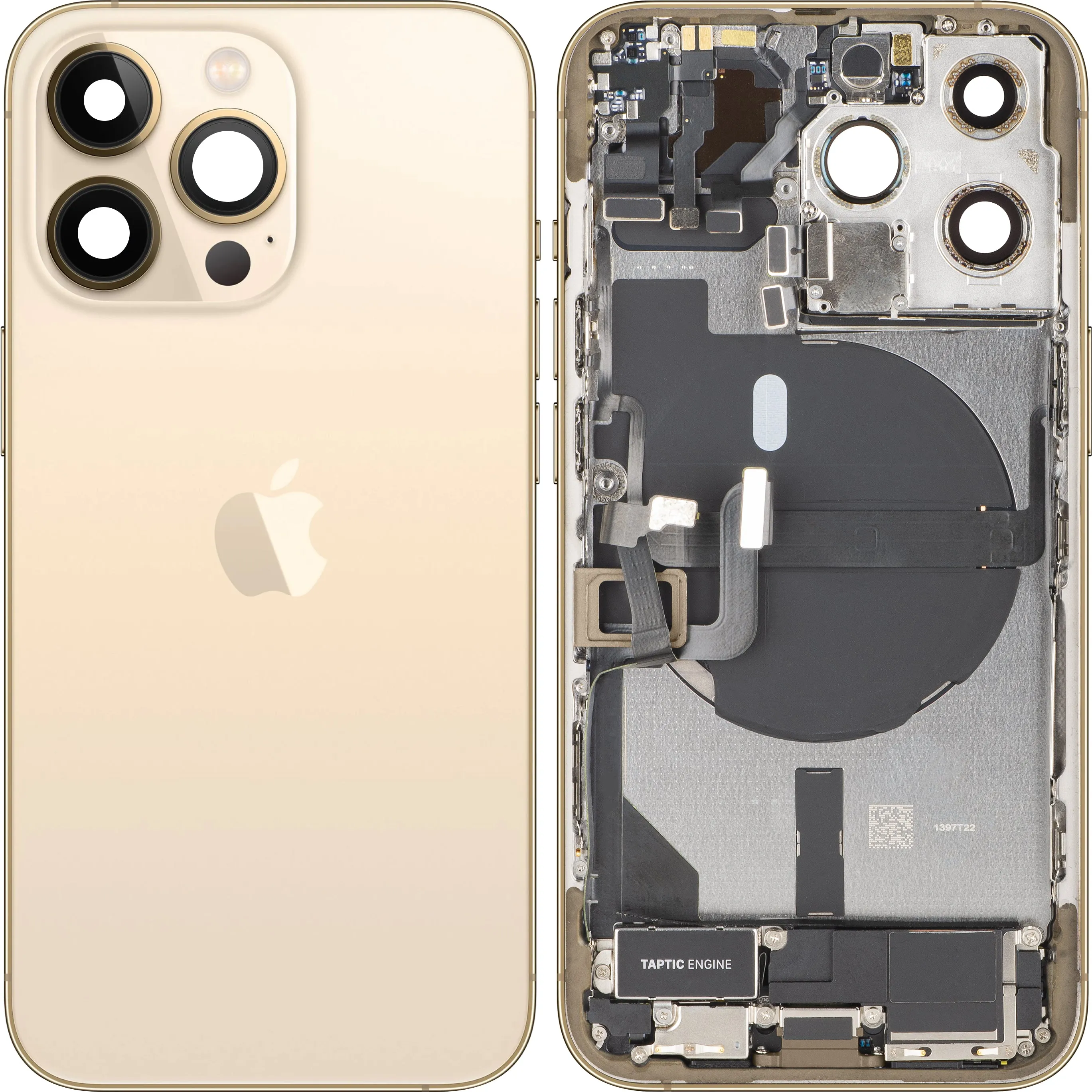 Copri Batteria Apple iPhone 13 Pro, Con Scocca Centrale, Parti Complete, Oro, Swap Premium - immagine 1