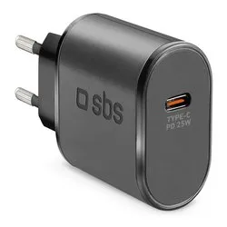Caricabatterie USB Type-C WALL CHARGER 25W Power Delivery Black TETR1CPD25 - immagine 1