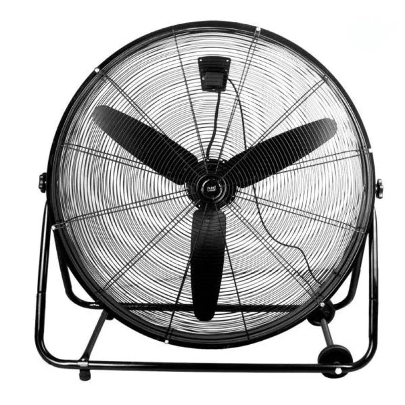 Ventilatore da Pavimento Industriale IluminaShop 309523 360W 3 Velocità Testa Orientabile Ruote - immagine 1