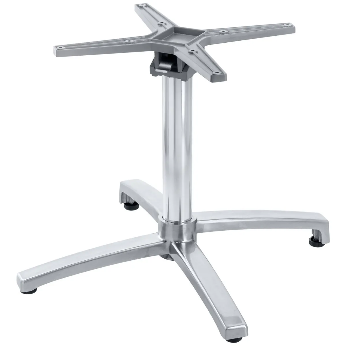 VEGA Base per tavolino da esterno Alu pieghevole; 66x66x50 cm (LxLxH); argento - immagine 1