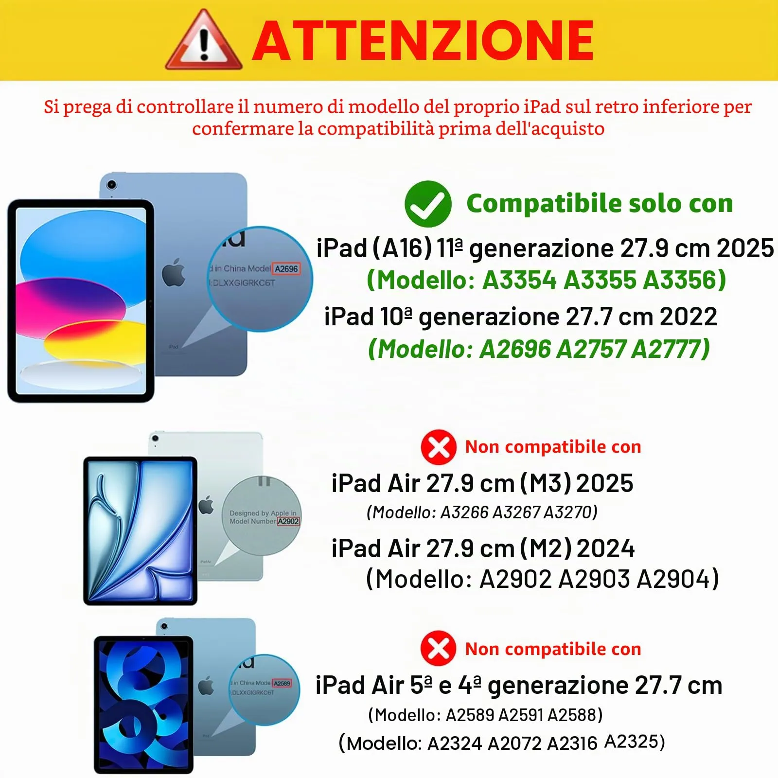 ProCase Cover iPad A16 11 Gen 11 Pollici 2025/iPad 10 Gen 10,9 Pollici 2022 - immagine 2
