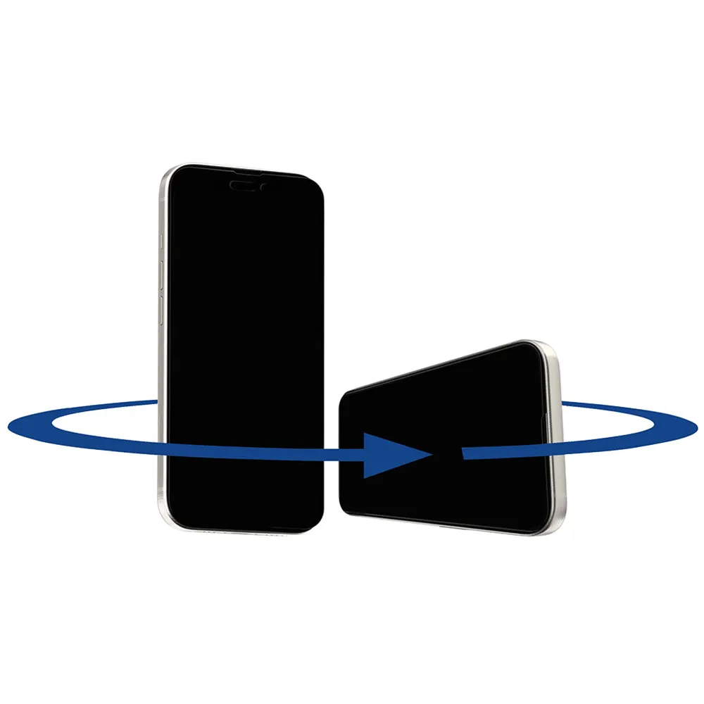 Pellicola protettiva per schermo Privacy Anank 1X Rinforzata 360 per Apple iPhone 15 Pro Max, Vetro Temperato, Colla Completa, 2.5D - immagine 1