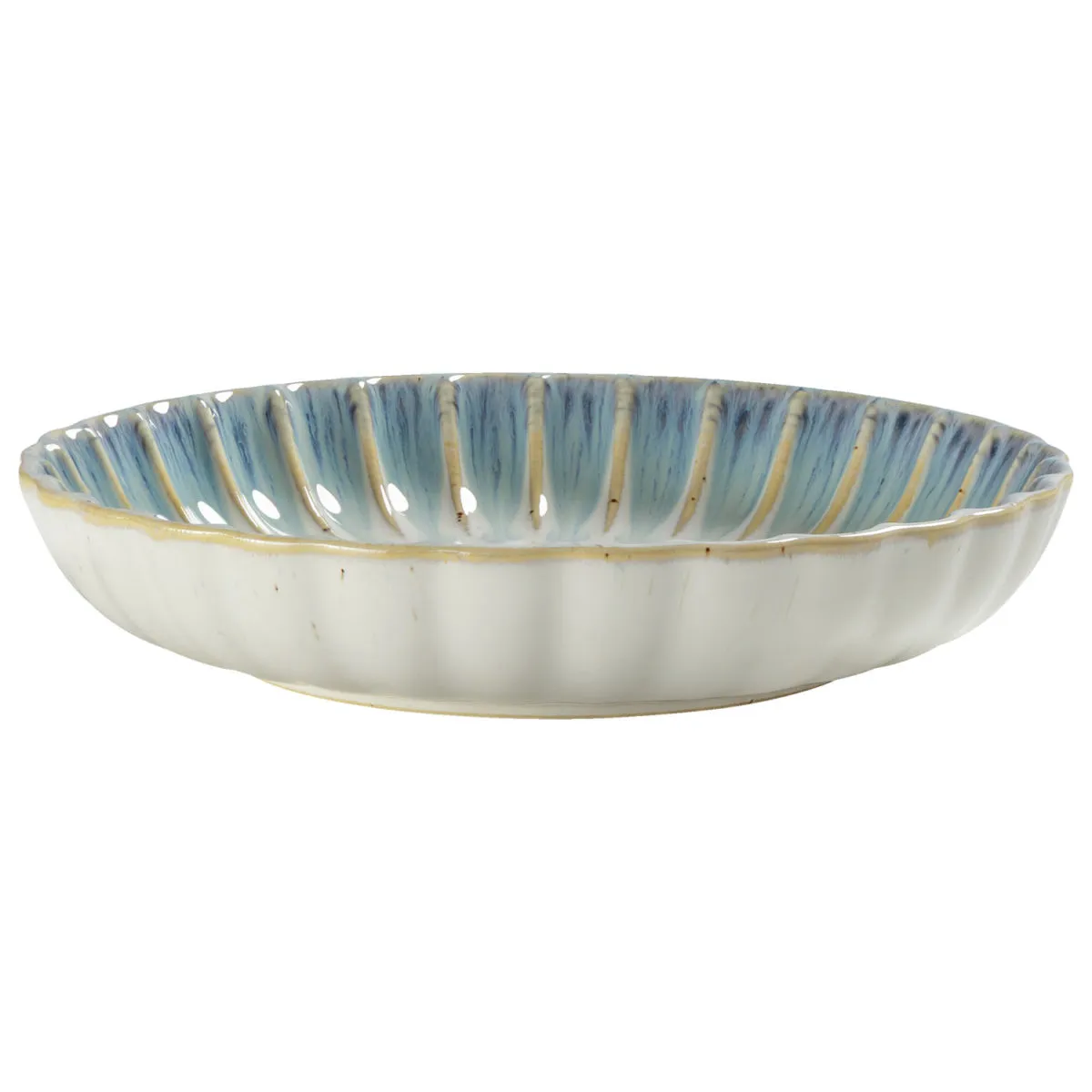 4x VEGA Piatto Flora fondo; 300 ml, 23x4.6 cm (ØxH); blu/beige; rotonda; 4 pz. / Pacco - immagine 1
