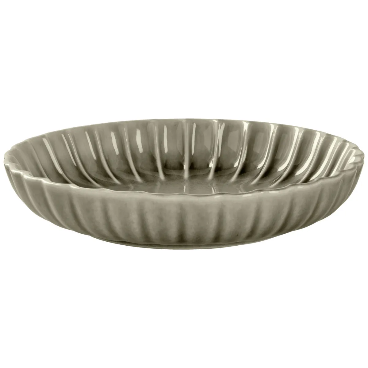 4x VEGA Piatto Flora fondo; 300 ml, 23x4.6 cm (ØxH); grigio; rotonda; 4 pz. / Pacco - immagine 1
