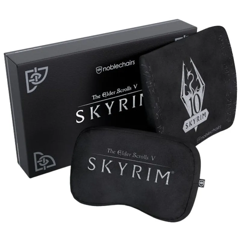 noblechairs Skyrim Cuscino cervicale/Cuscino lombare Nero 2 pz. - immagine 1