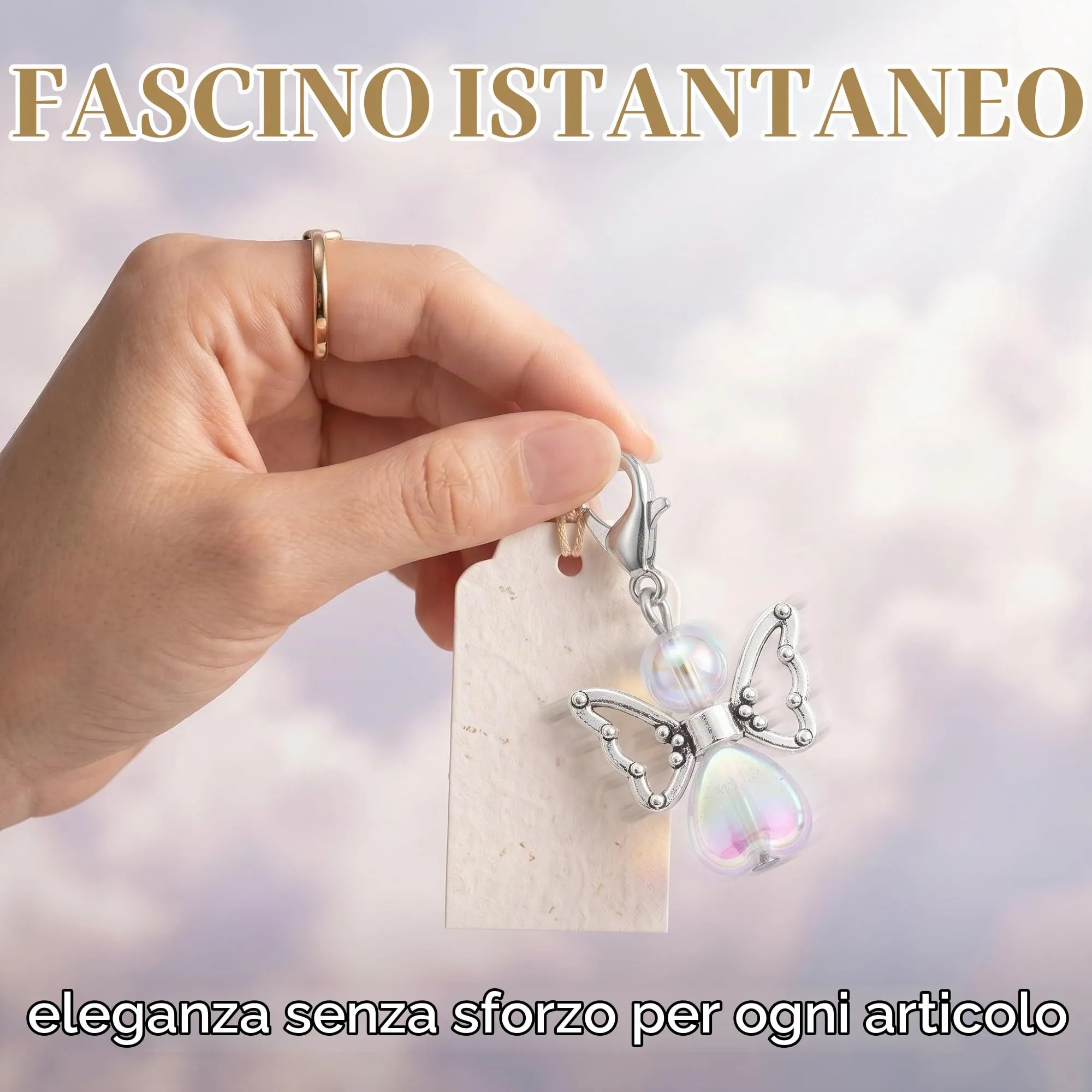 TEOZBLU 24 Pcs Portachiavi Angelo Custode, Bomboniere Comunione e Battesimo,regalini per bambini prima comunione, portachiavi comunione,Ciondoli Angioletti per Regalini Fine Festa,Compleanno e Cresima - immagine 5