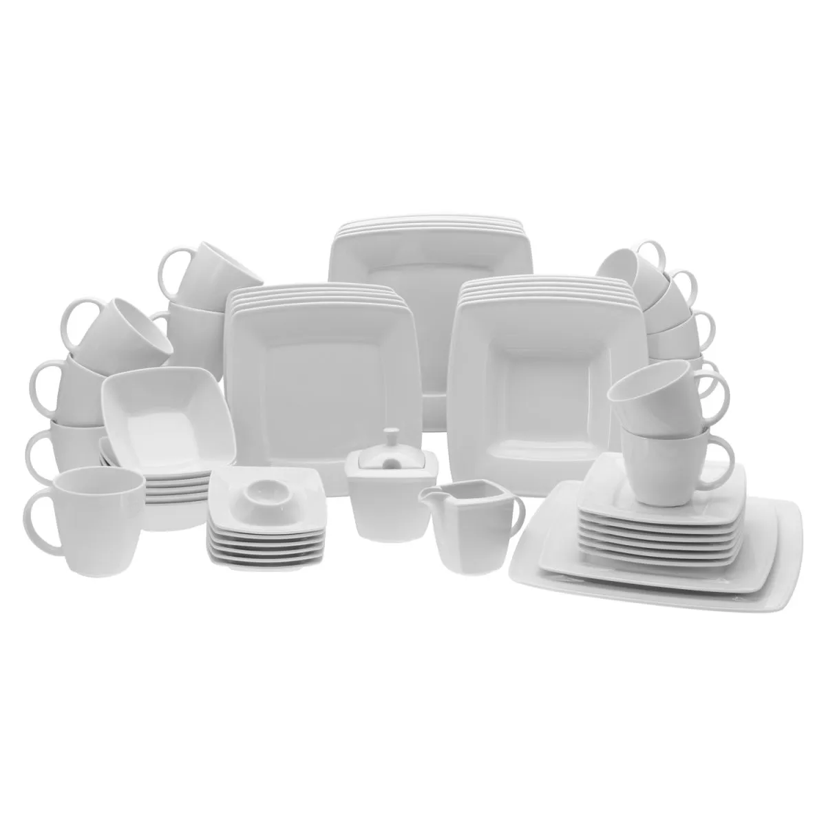 50x CreaTable Victoria - Servizio combinato 50 pezzi; bianco; 50 pz. / set - immagine 1