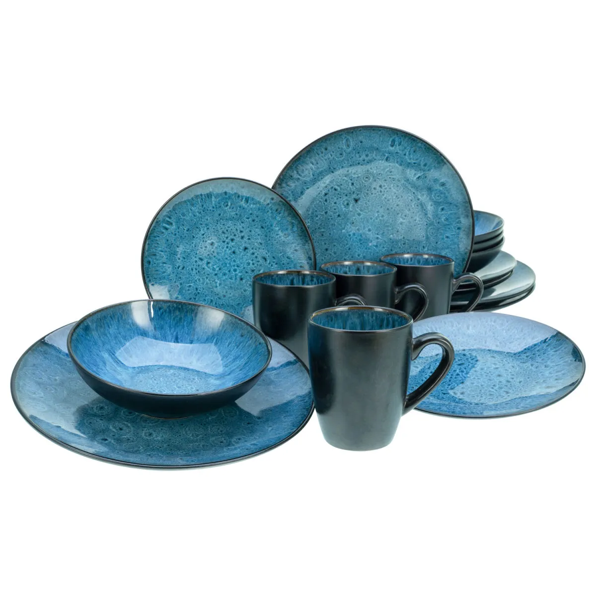 CreaTable Capri - Servizio combinato da 16 pezzi; blu - immagine 1