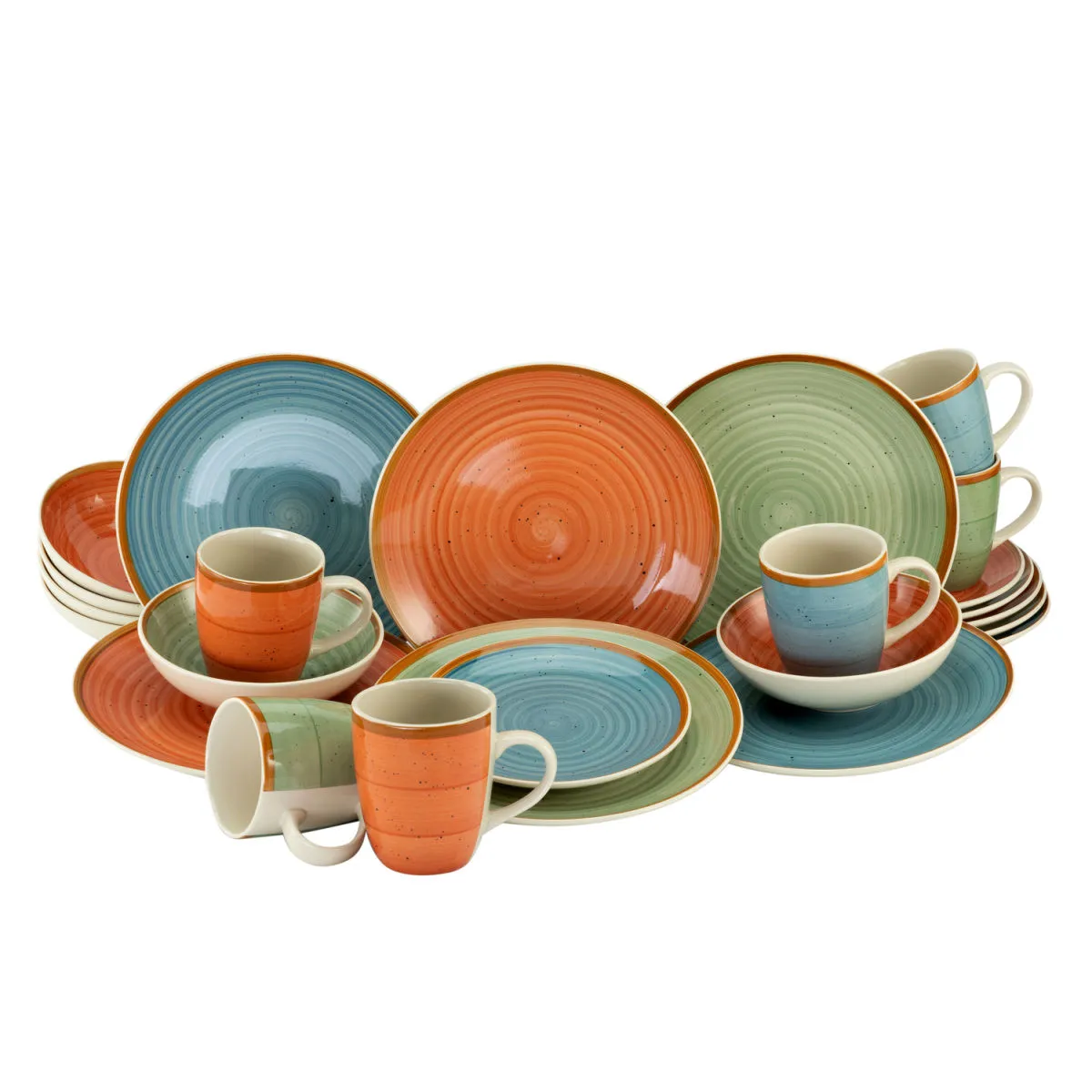 CreaTable Paese - Servizio combinato 24 pezzi; multicolore - immagine 1