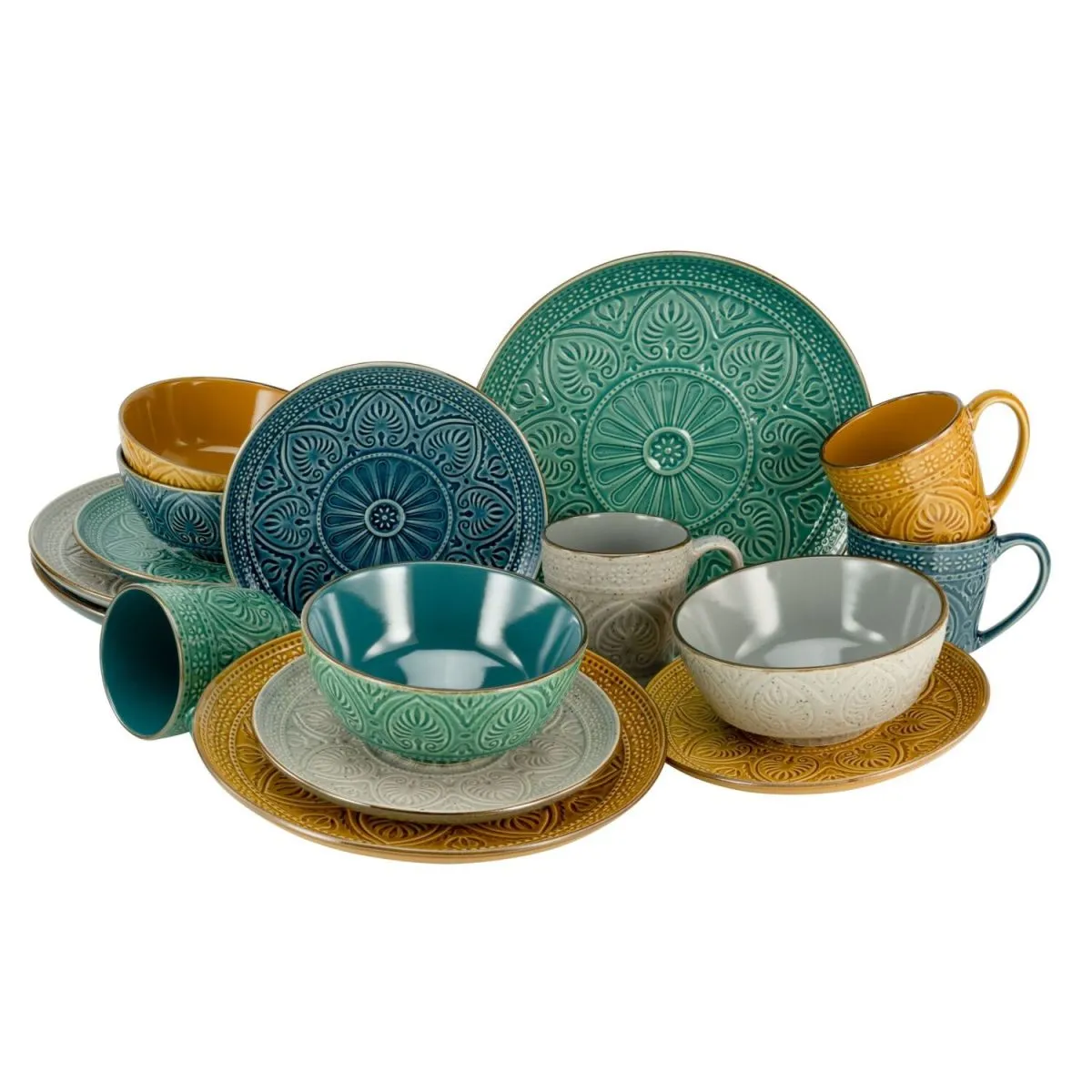 CreaTable Samarcanda - Servizio combinato da 16 pezzi; multicolore - immagine 1