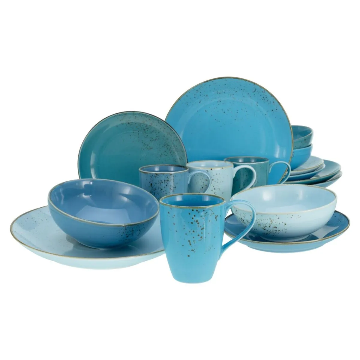 CreaTable Collezione Natura - Servizio combinato da 16 pezzi; blu - immagine 1