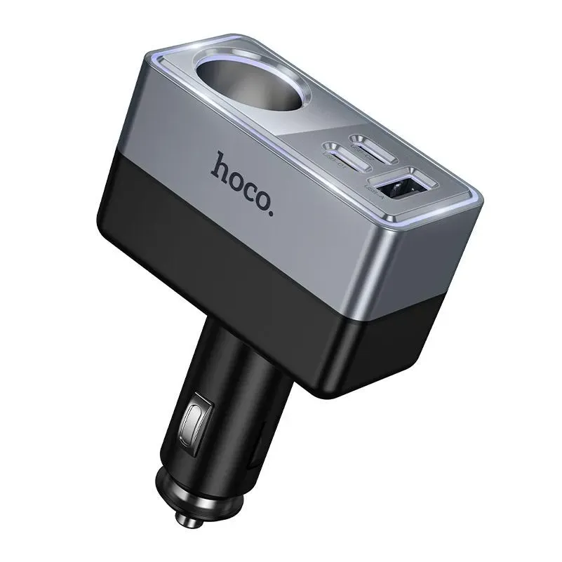 Caricatore Auto HOCO Z65A, 165W, 3A, 1 x Presa Accendisigari - 1 x USB-A - 2 x USB-C, Nero - immagine 1