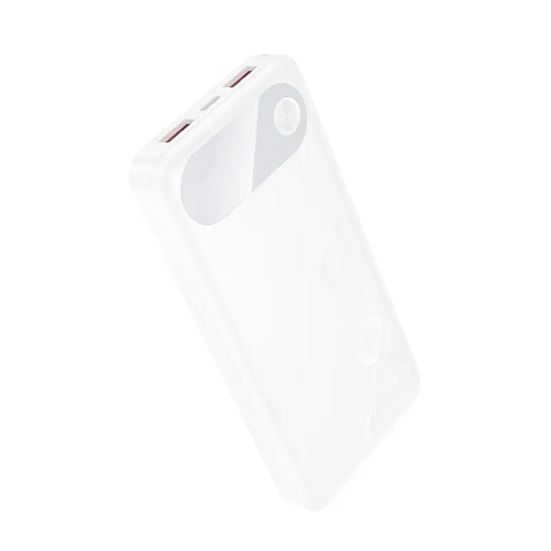 Batteria Esterna HOCO J154, 10000mAh, 22.5W, QC + PD, 1 x USB-C - 2 x USB-A, Bianca - immagine 1