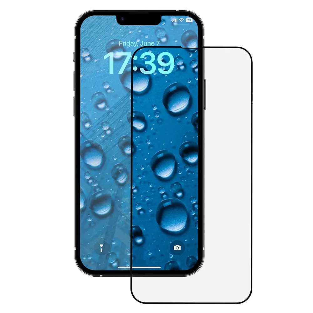 Pellicola protettiva per schermo Anank 3X Rinforzata per Apple iPhone 17e / 16e / 14 / 13 Pro, Vetro Temperato, Colla Completa, 2.5D, Nera - immagine 1