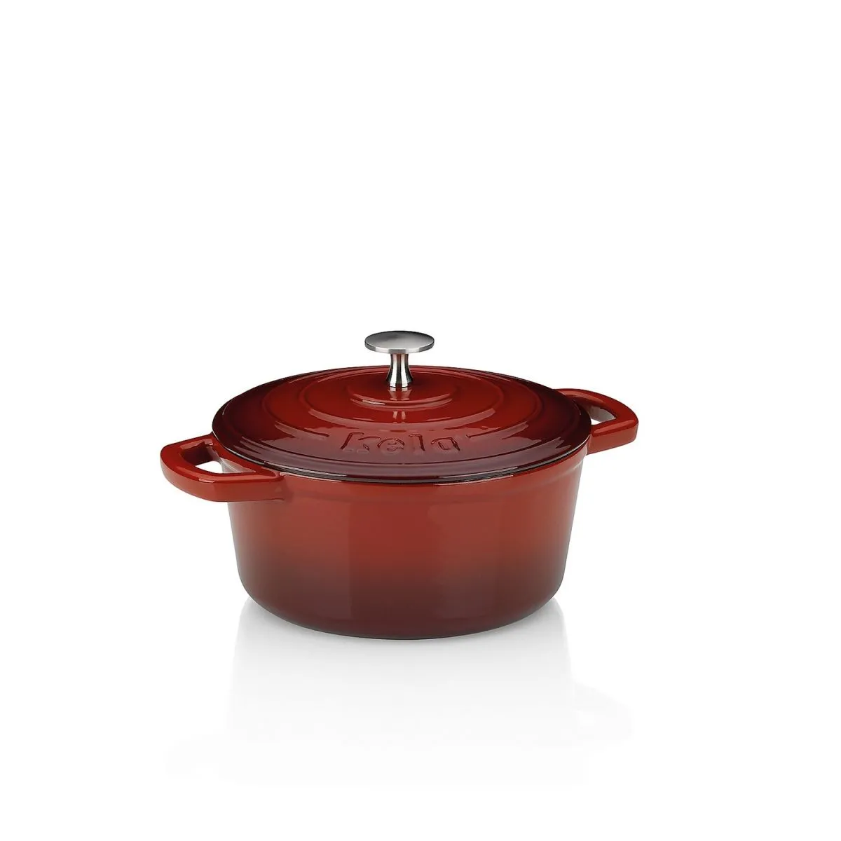 kela Cocotte Calido in ghisa rotonda; 2.5 l, 21x10 cm (ØxH); rosso; rotonda - immagine 1
