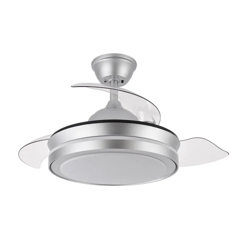 Ventilatore da Soffitto con Luce IluminaShop 334889 72W 91cm 6 Velocità Pale Retrattili Telecomando - immagine 1