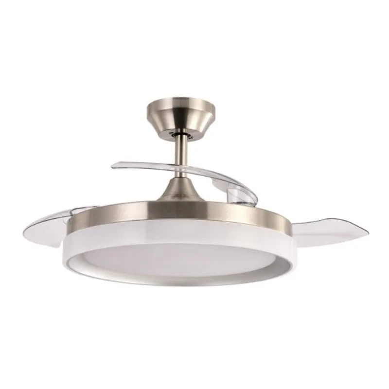 Ventilatore da Soffitto con Luce LED IluminaShop 72W 107cm 6 Velocità Pale Retrattili Telecomando Timer Funzione Inverno - immagine 1