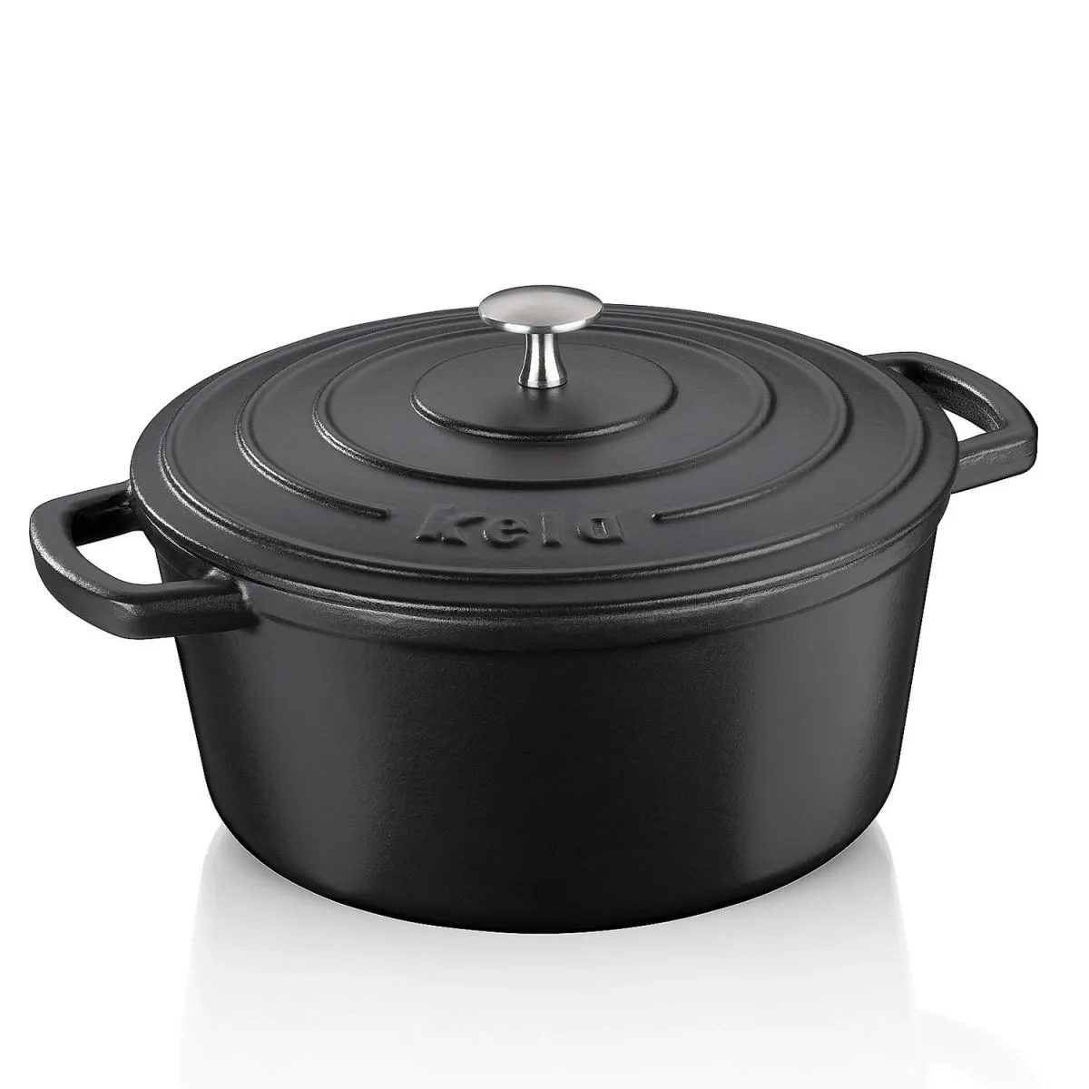 kela Cocotte Calido in ghisa rotonda; 4.6 l, 26x12 cm (ØxH); nero; rotonda - immagine 1