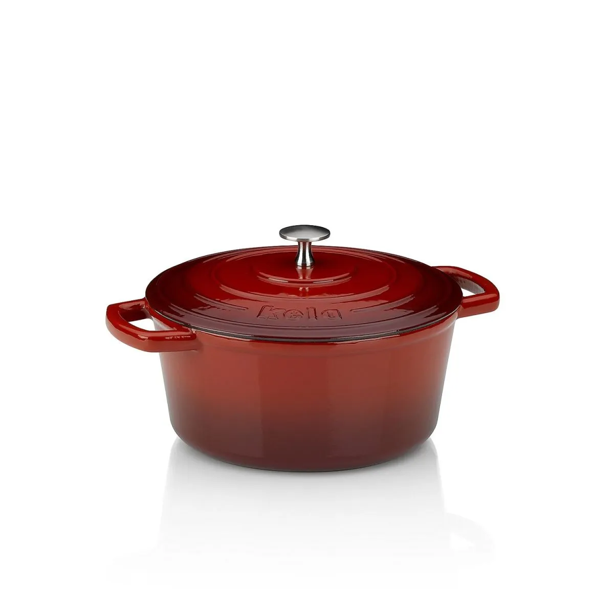 kela Cocotte Calido in ghisa rotonda; 3.8 l, 24x12 cm (ØxH); rosso; rotonda - immagine 1