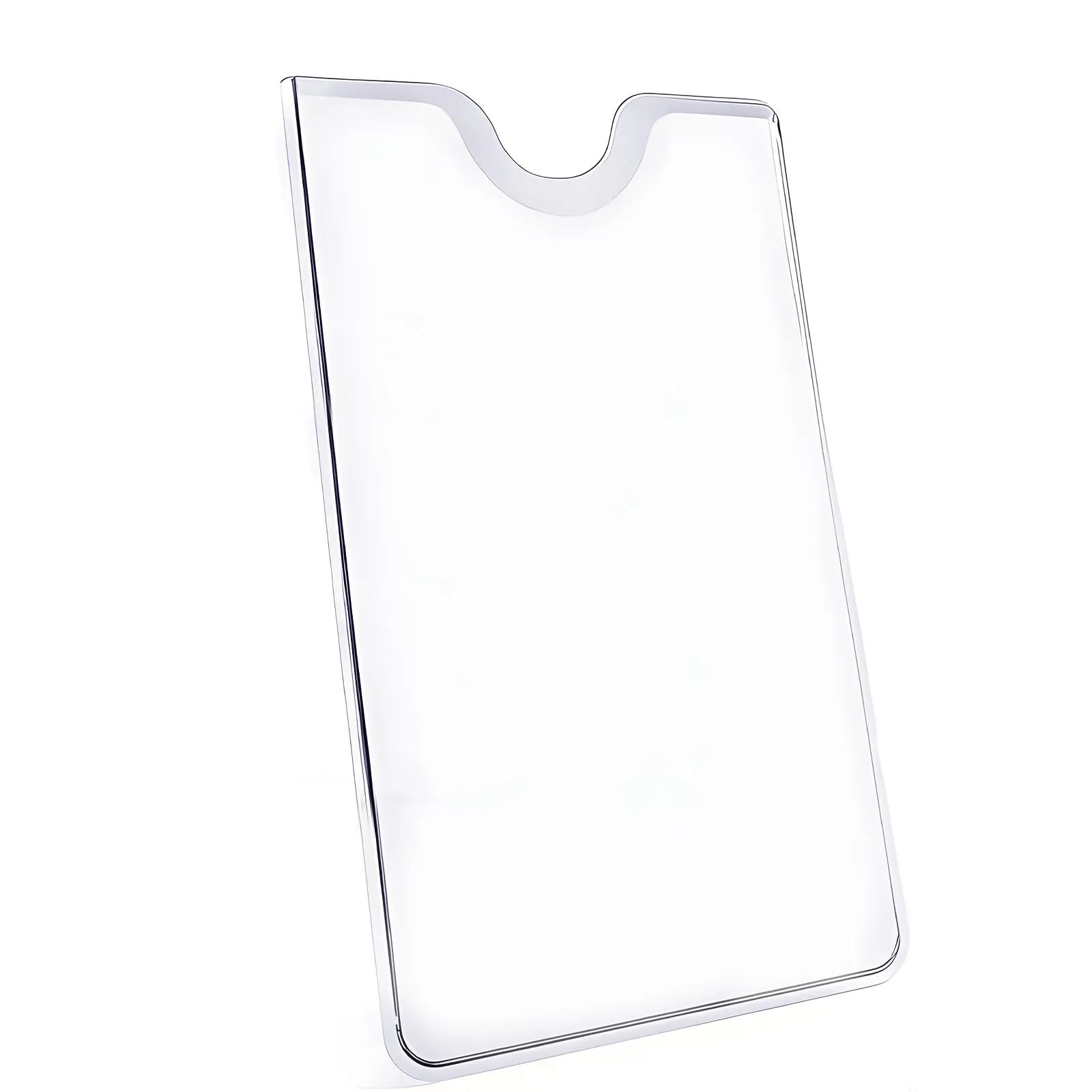 Mulbijeo 10 x Trasparenti Porta Carte, 90 x 58 mm Custodie in Porta Tessere Plastica per Portacarte di Credito, Bancomat, Documenti – con foro per il Pollice, Adatte per Portafoglio - immagine 7