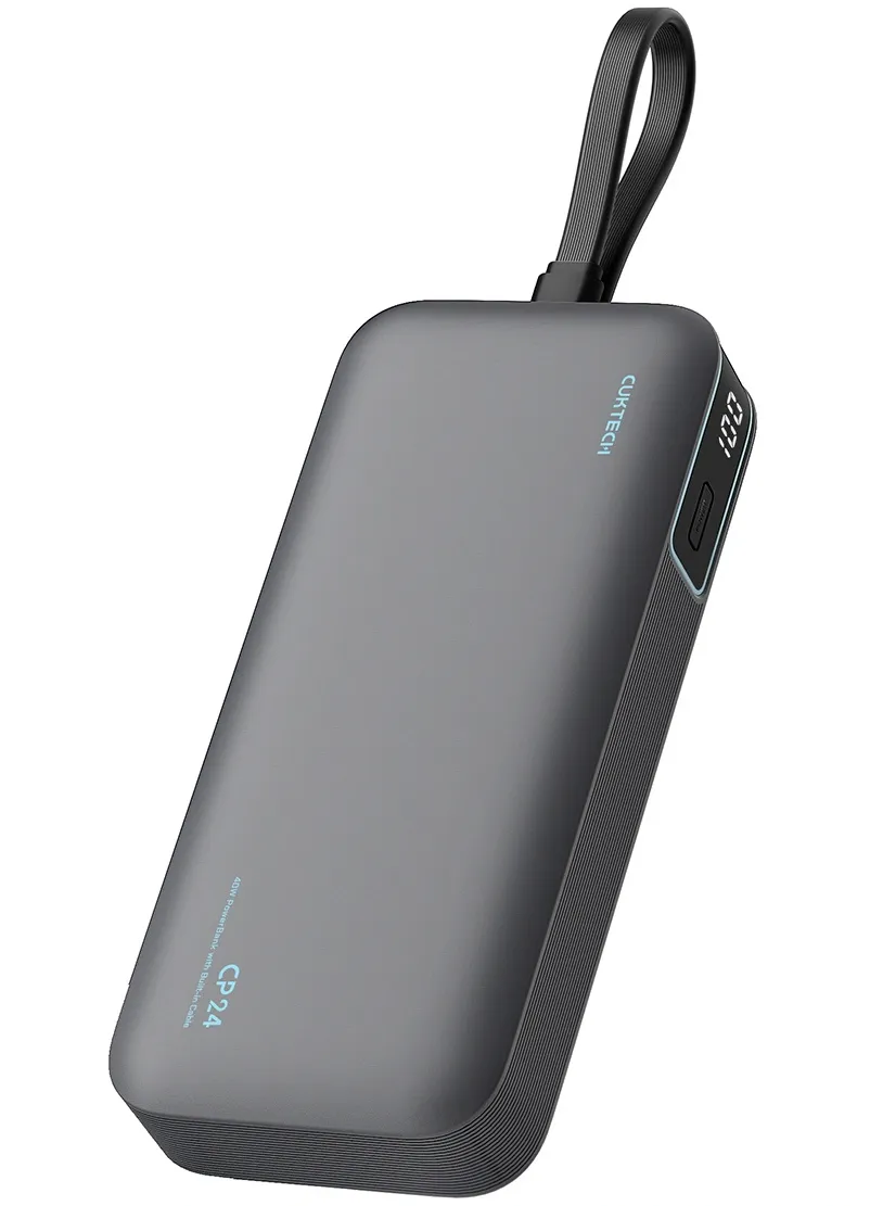 Batteria Esterna Cuktech LPB200N, 20000mAh, 40W, QC + PD, 1 x USB-A - 2 x USB-C, Nera CUKL200NMXGR - immagine 1