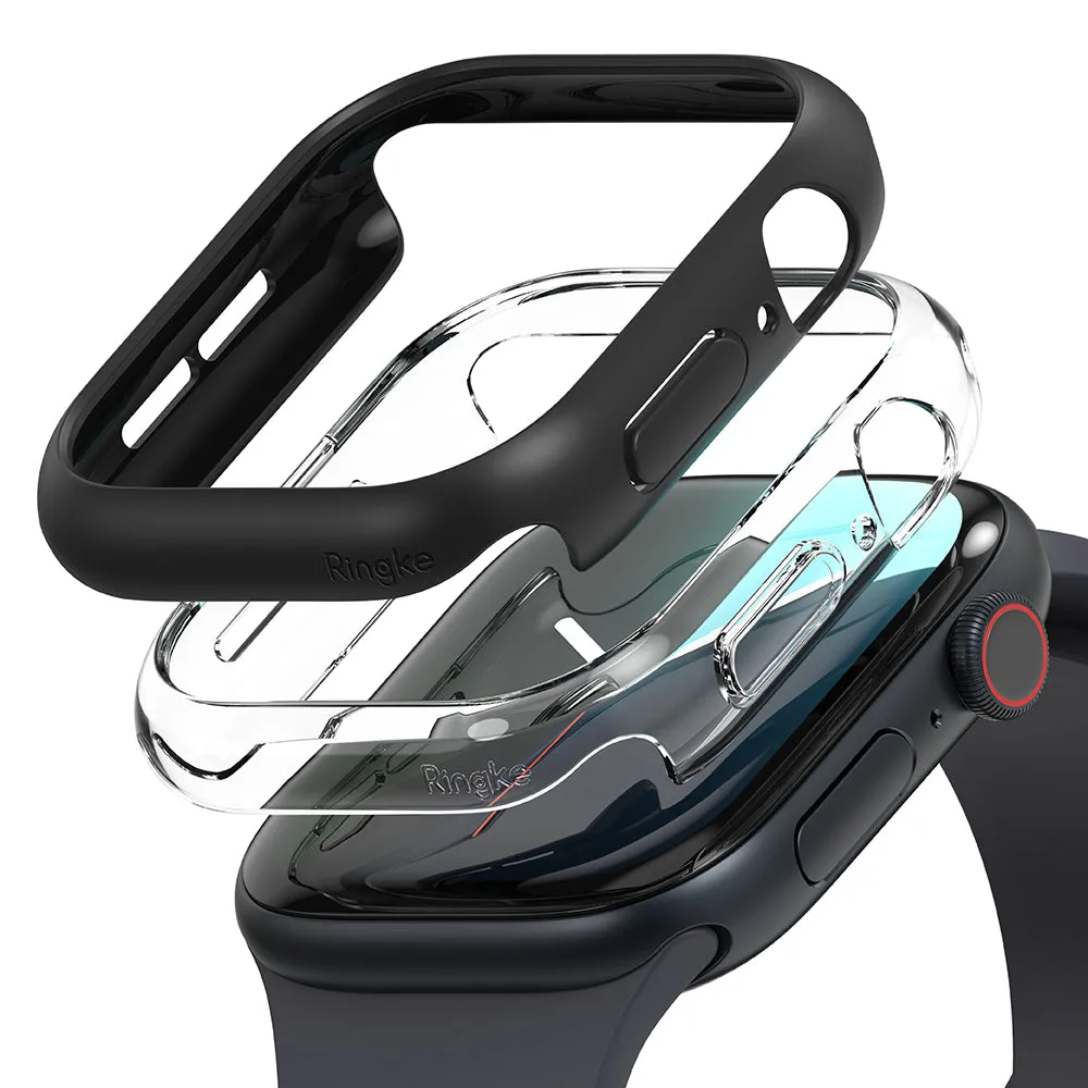 Custodia Ringke Slim per Apple Watch Series 10 / 11 42mm, Set da 2 pezzi, Nero Opaco / Trasparente - immagine 1