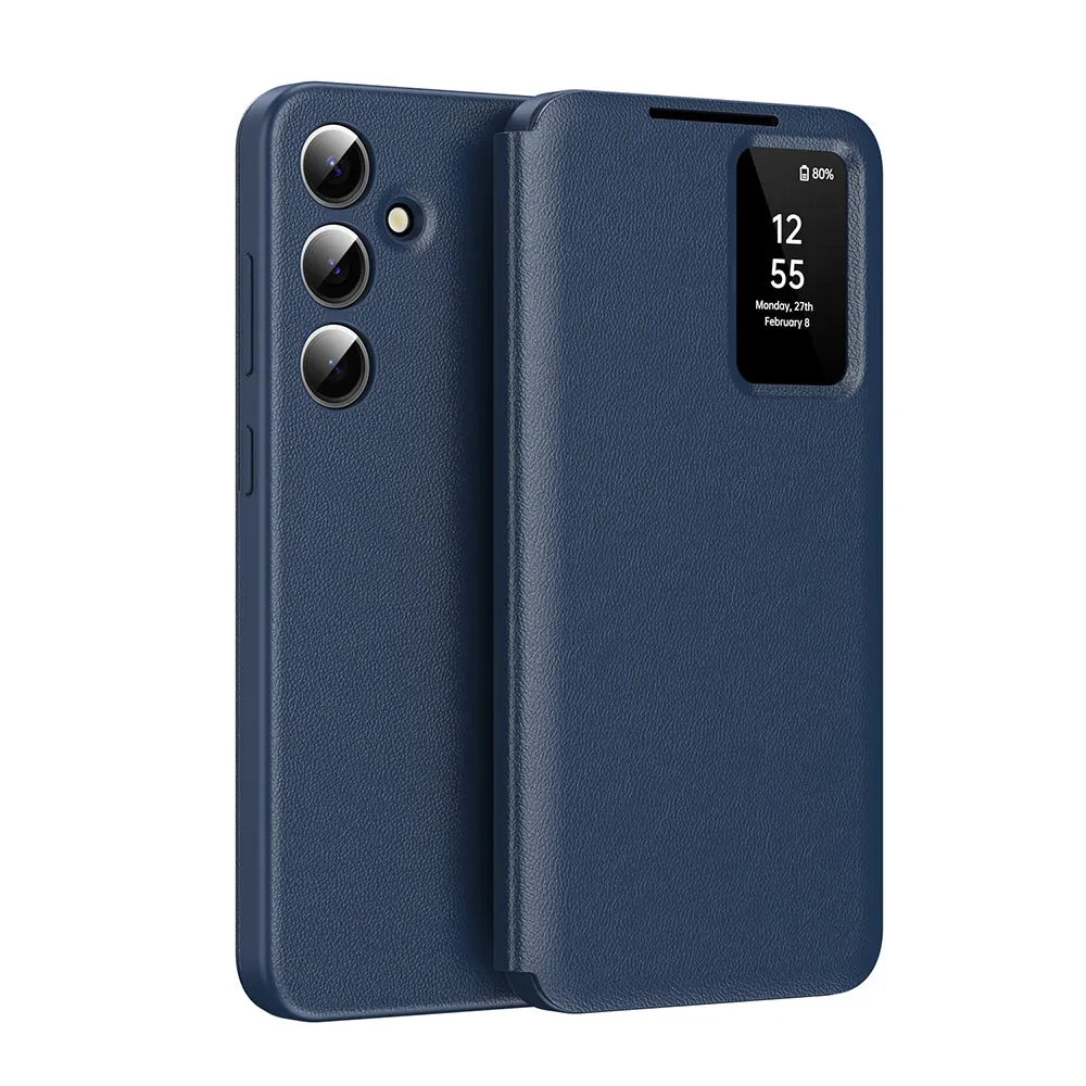 Custodia per Samsung Galaxy S25 FE, Techsuit, SmartView, Blu - immagine 1