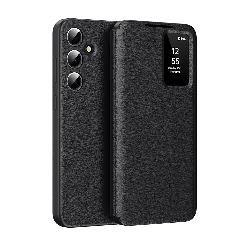 Custodia per Samsung Galaxy S25 FE, Techsuit, SmartView, Nera - immagine 1