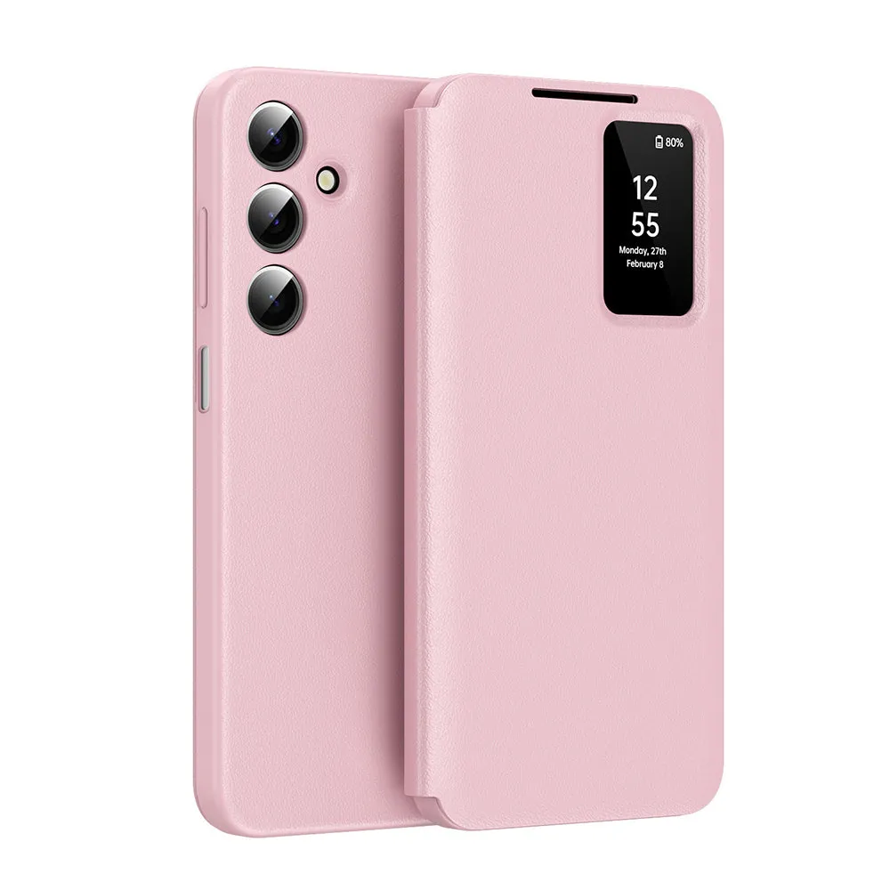 Custodia per Samsung Galaxy A18 5G A186 / A18 4G A185 / F17 / M17 / A17 4G A175, Techsuit, SmartView, Rosa - immagine 1
