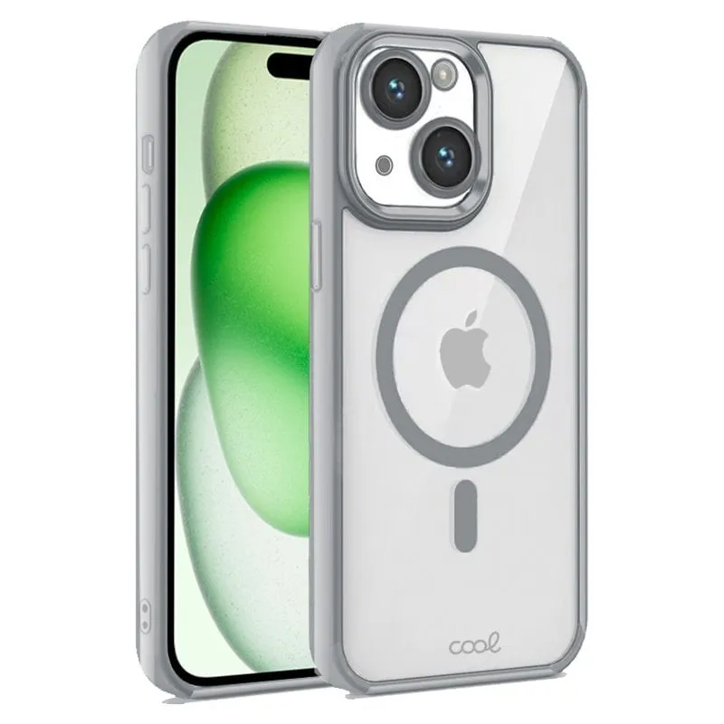 Fantastica custodia magnetica con bordo argento per iPhone 15 Plus - immagine 1