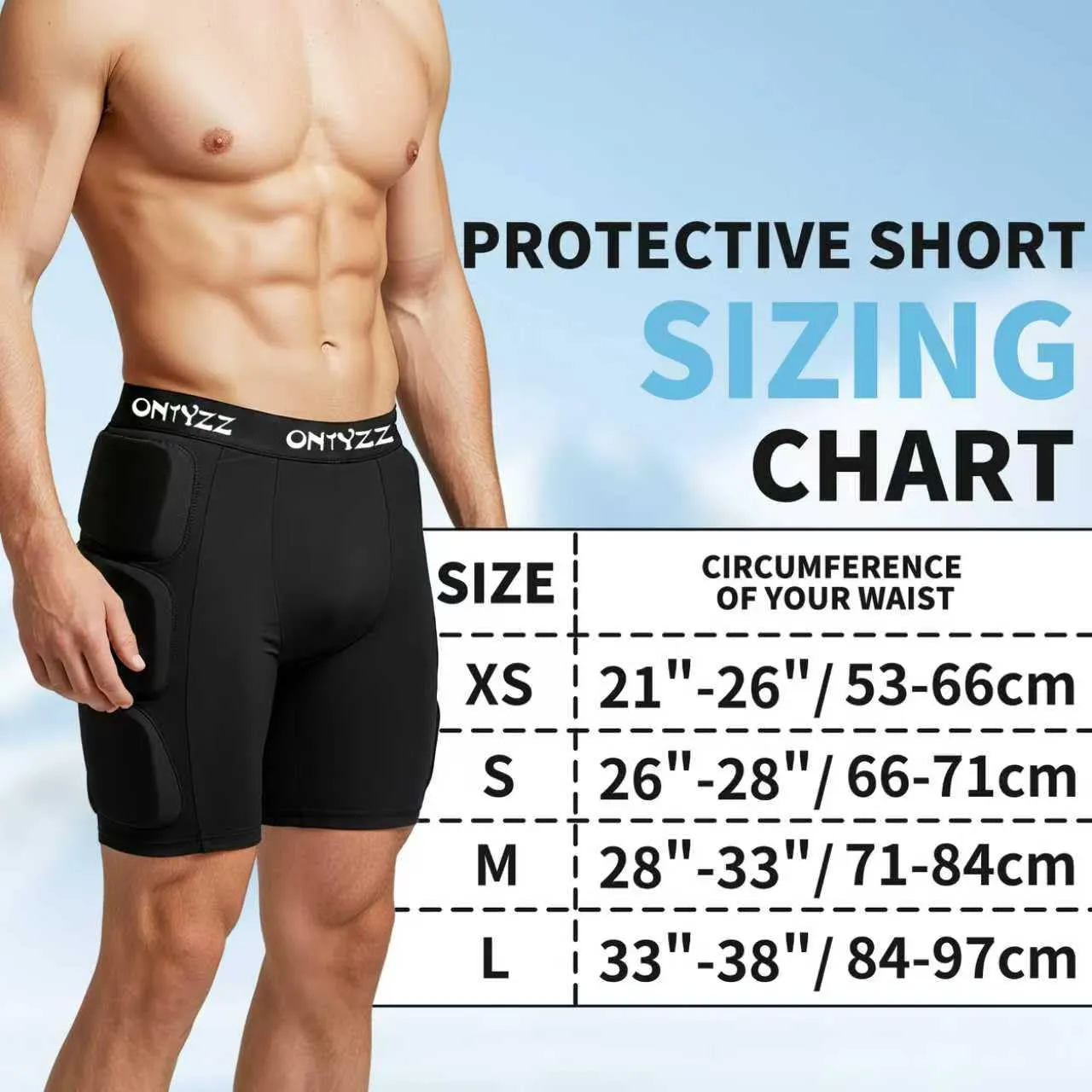 Pantaloni Protettivi 3D per Anca Sedere Coccige Pantaloncini Protettivi Imbottiti per Skateboard Sci Protezioni da Snowboard - immagine 2