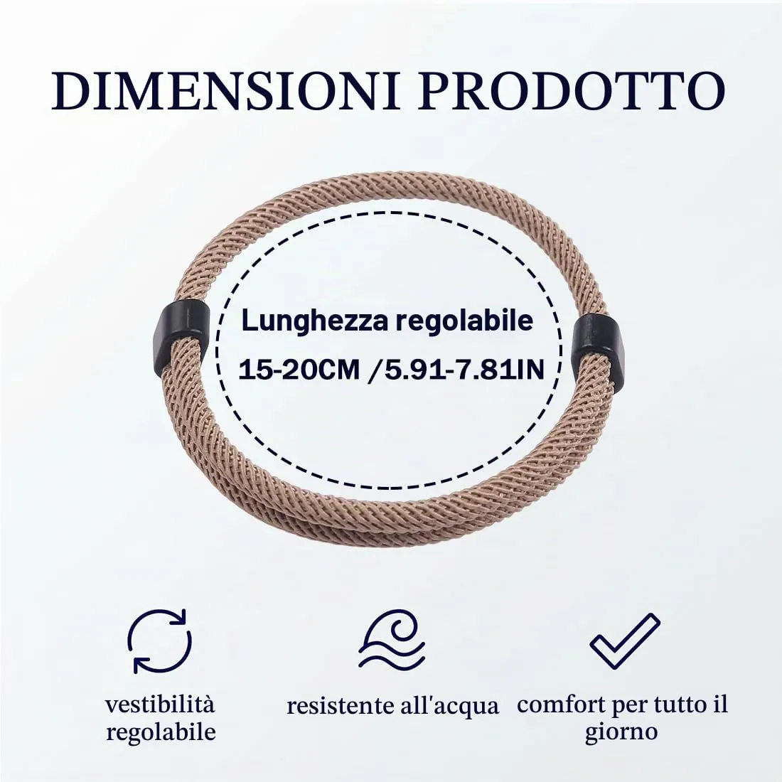 XUZOPIM 3 Pezzi Braccialetto Da Uomo In Corda Di Vela, Braccialetto Surfer Fatto A Mano, Regolabile In Paracord Per Uomini E Donne, Intrecciato Resistente All'Acqua - immagine 2
