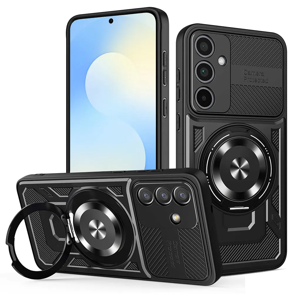 Custodia per Samsung Galaxy S25 FE, Techsuit, RuggedCam, Nera - immagine 1